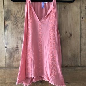 Boho Peach blouse with tassels